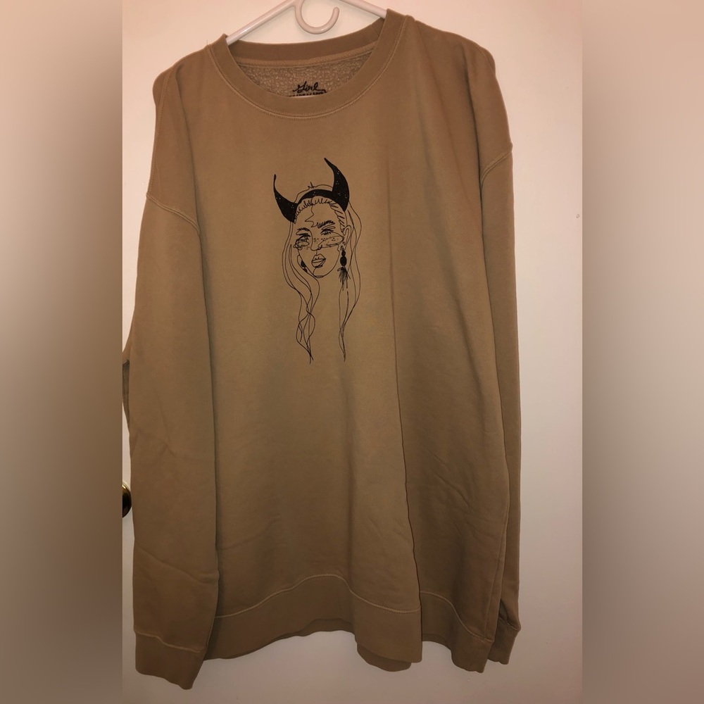NWOT Girl Knew York Devil Girl Sweatshirt